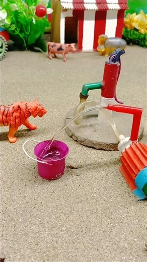 Mini hand pump project water with supply motor #shorts 344