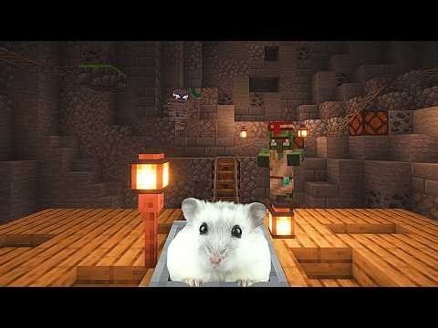 Hamster in UNDERGROUD ROLLER COASTER MAZE in Minecraft 😲