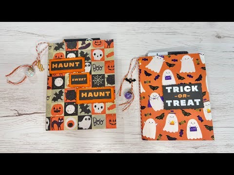 Halloween Mini Album from a Dollar Tree Gift Sack/Paper Bag!