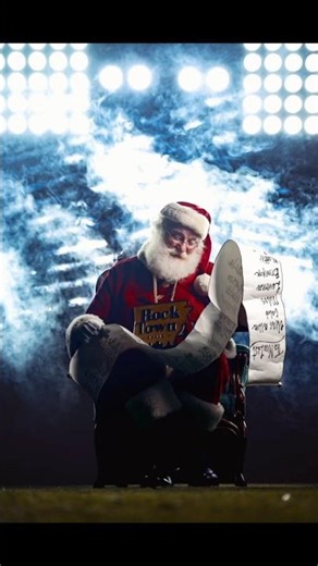 Snow was falling and sparks were flying! Santa had to take some Rock Town pics!