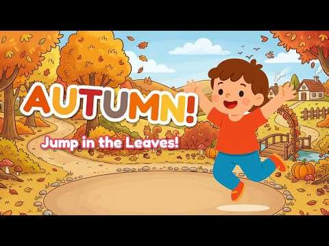 The Autumn Song 🍂 Action Song for Kids | Jump in the Leaves! | Olesur