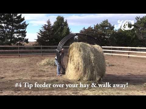 Attaching Hay Chix Net to Poly Ring Feeder