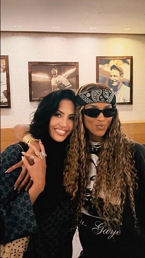 Ciara and Vanessa Bryant rapping during JayZ concert at Yankee stadium night 2