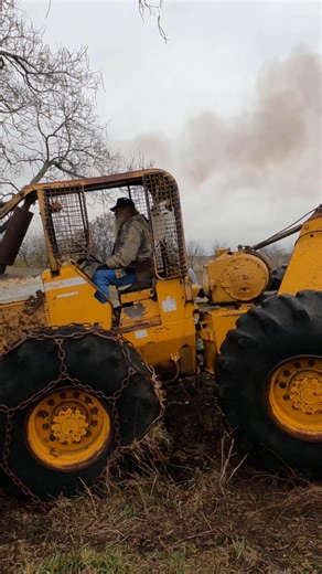 We got this #International S8 Log #skidder running after sitting 5 years. Watch FULL video on my page | Boys In The Woods