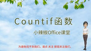 Excel函数入门教程-CountIf函数（必学函数）