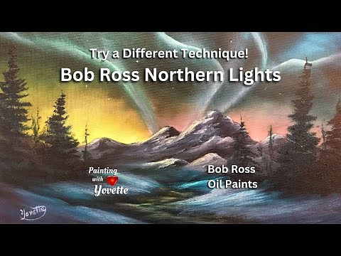 BOB ROSS Northern Lights // DETAILED start to finish