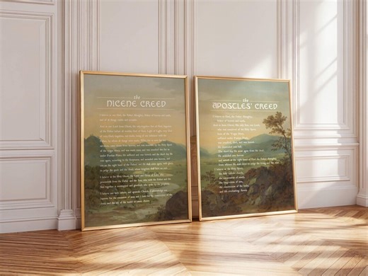 The Apostles Creed Wall Art, Nicene Creed Print, Christian Wall Art Bundle, Biblical Set of 3 Prints, Religious Wall Decor, Digital Download - Etsy