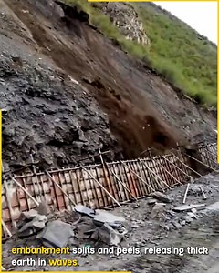 1.4M views · 10K reactions | Slope Collapse Captured From Above. #Landslide #SoilCollapse | Fun club | Facebook