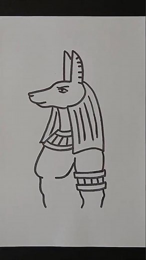 Draw Anubis The Egyptian God #anubis #arttutorial #drawingtutorial
