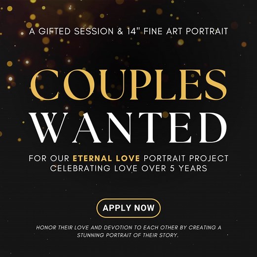 ❤️ Couples of Florida! This month, we're looking to photograph couples who have been together for over 5 years to take part in an exclusive portrait experience that honors long-lasting love. Complimentary Session & 11x14" Art Print for those who are chosen. If you would love to be included, apply today! | Rebecca Rose Fine Portraits LLC | Facebook