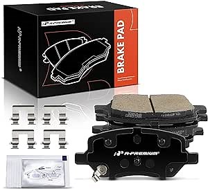 A-Premium Rear Ceramic Disc Brake Pads Set Compatible with Buick Terraza 2005-2007 & Chevrolet Uplander 2005-2009 & Pontiac Montana 2005-2009 & Saturn Relay 2005-2007, 4 Pcs