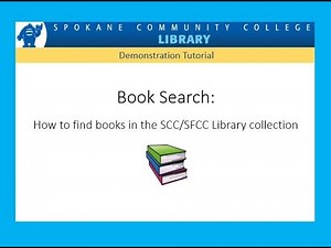 Book Search demonstration from Spokane Community College Library