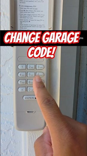 How to Change Craftsman Garage Door Keypad Code #craftsman