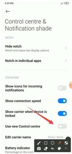 #redmi note 6 pro control centre Kaise Badle like and comment 🤔🤫