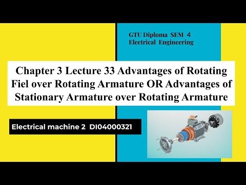 Chapter 3 lecture 33 rotating field VS rotating armature & stationary armature VS rotating armature