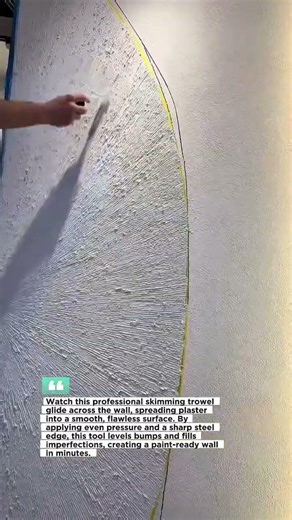Wall Skimming Tool Creates Perfect Smooth Finish! #plastering #wallfinish #shorts