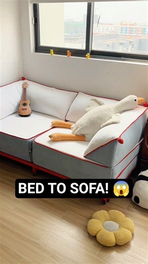 This King Size Bed Turns Into A Compact Sofa! 🤯 | Oddware Tech #viral #shorts
