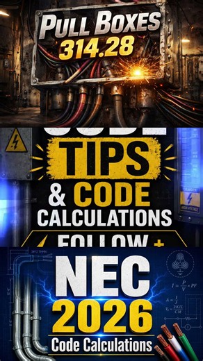 NEC Pull Box Splices 314.28 #education #capcut #nec #pullboxes #electrician