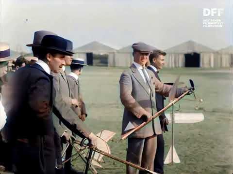 Model Flight Competition, Frankfurt, Germany 1914 (Colorized, Denoised, Remastered, 60fps)