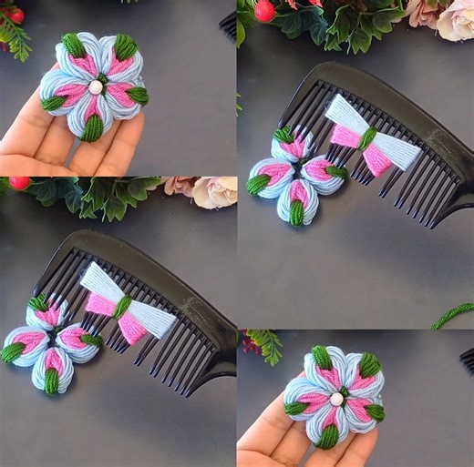 You will love the magnificent flower I made with a comb (PART 1 | Knitter