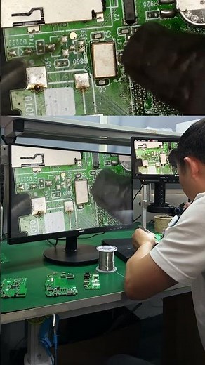 Soldering footage under the 4K Autofocus microscope! 🔍 What a useful tool. 😊