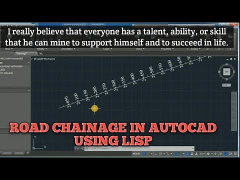 HOW TO MAKE ROAD CHAINAGE IN AUTOCAD USING LISP