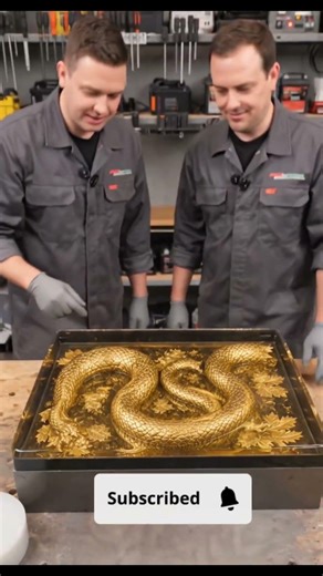 Watch This Golden Snake Come to Life! 🛠️🔥