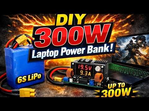 DIY 300W Laptop Power Bank: 6S LiPo & CC/CV Buck Converter