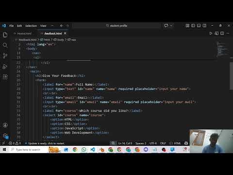how to make a feedback page using HTML |
