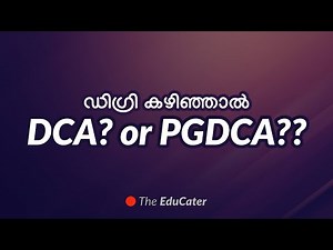 After graduation, DCA? or PGDCA??