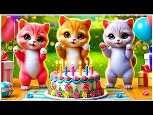 Funny Cat Dancing Video 4K | Happy Birthday Songs Remix