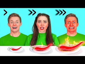 ACI YEMEK YARIŞMASI || Yememeye Çalıştık! Yemek Yarışmaları 123 GO! FOOD