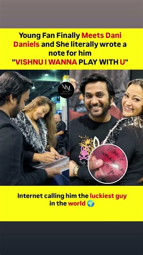 A wholesome fan moment turned viral after Vishnu finally met Dani Daniels ❤️🌍