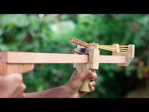 Diy Bamboo Slingshot Creations With Trigger | woodworking projects #slingshot #bamboo #trigger #toys
