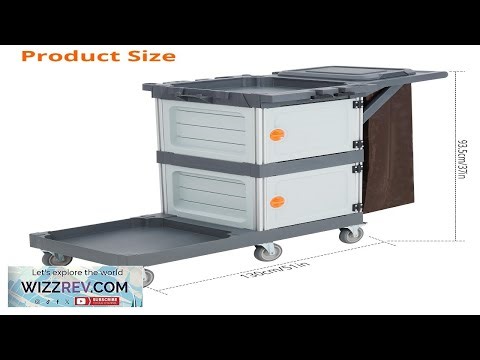 Arrive Xmas Garvee Commercial Janitorial Cart with 2 Cabinets Housekeeping Caddy