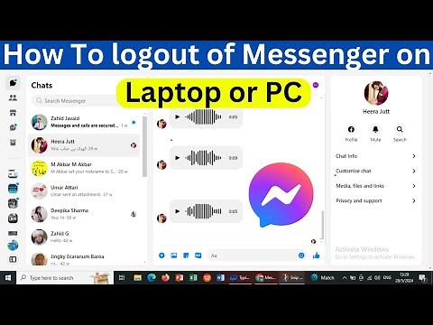 how to logout of messenger on laptop | how to logout messenger on pc