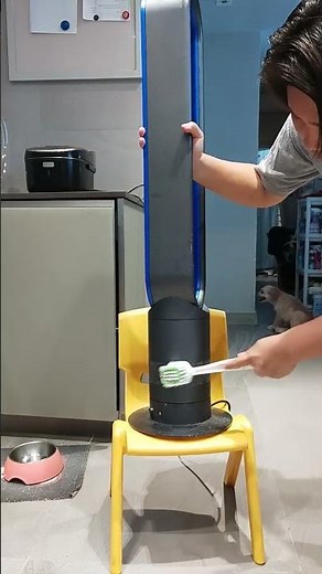 simple cleaning Dyson air multiplier easy just brush the stock dust