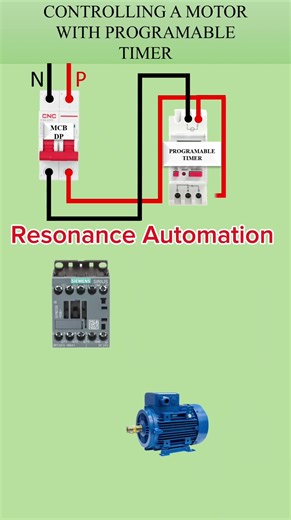 Timer Control Motor industry Wiring Connection Diagram #CircuitDiagram #electrician