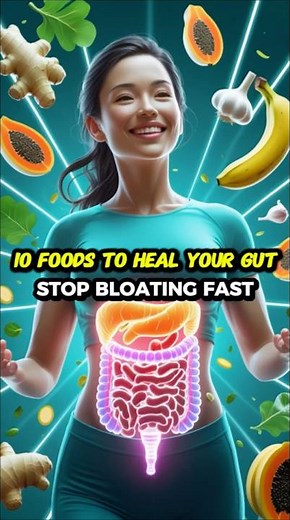 10 Gut-Healing Foods That Stop Bloating FAST! Fix Digestion Naturally✨ #guthealth #healthy
