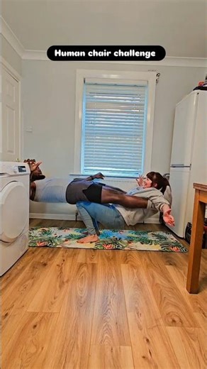 Human Chair Challenge💺... Try this challenge with your partner and let us know how you get on!!!🥰.