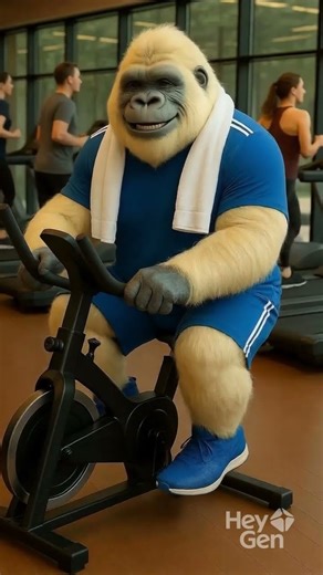 Gym Motivation… Yeti Edition #funnyshorts #gorilla #coffeelover