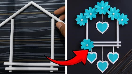 DIY Wallpaper Crafts Wall Hanging