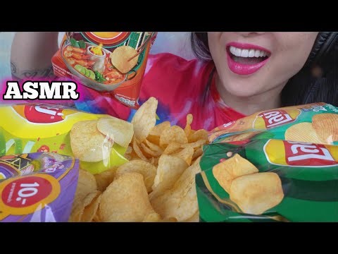 ASMR EXTREME CRUNCHY EATING SOUNDS (MY FAVOURITE SNACK) *THAILAND LAY'S CHIPS | SAS-ASMR