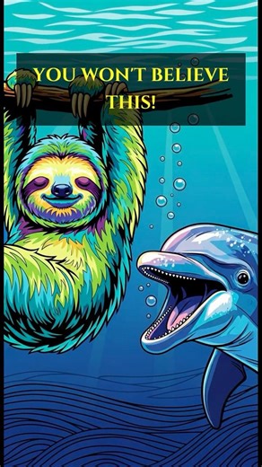 Sloths Outlast Dolphins Underwater?! #facts #animalfacts #sloths