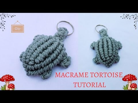 Turtle Keychain | Diy Macrame Turtle 🐢| Macrame keychain Tutorial