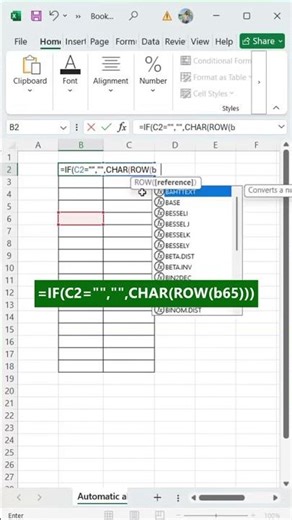 AUTOMATIC ALPHABETICAL SERIAL NUMBER IN MS EXCEL