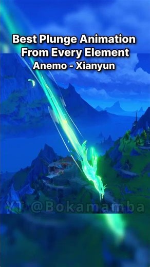 Best Plunge Animation From Every Element! ✨ #genshinimpact #hoyovers