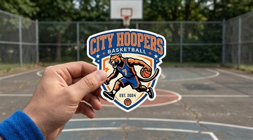 City Hoopers Basketball Mascot Sticker – Panther Sports Decal (est. 2024) - Etsy