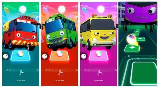 72K views · 603 reactions | Tayo The Little Bus - Red Yellow  Green  Blue  Tiles Hop Edm Rush Gameplay  | Tiles Hop 1.5M | Facebook