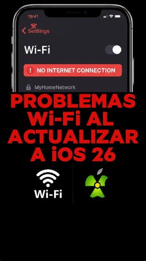 ¿Problemas de Wi-Fi Después de Actualizar a iOS 26.1? Aquí la Solución 🚨📶 Varios usuarios han reportado fallas de Wi-Fi tras instalar iOS 26.1, con síntomas como: ❌ La conexión se cae constantemente ❌ El Wi-Fi aparece activo pero no navega ❌ Velocidad inusualmente lenta ❌ Mensaje “No Internet Connection” bajo el nombre de la red ❌ El iPhone cambia solo a datos móviles 😤 Si te está pasando, tranquilo: la solución es rápida y funciona en la mayoría de los casos. 🛠️ Cómo solucionarlo (en 1 minu